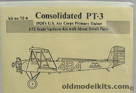 Sierra 1/72 Consolidated PT-3 Primary Trainer, 72-6 plastic model kit